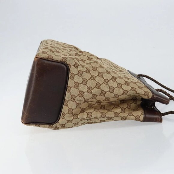 GUCCI GG Canvas Tote Bag Beige Auth - Picture 4 of 16